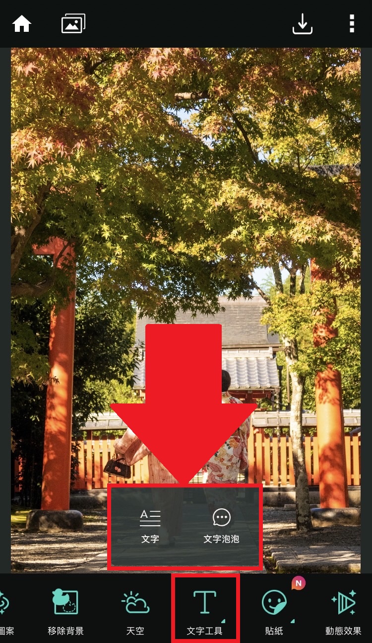 照片加文字教學